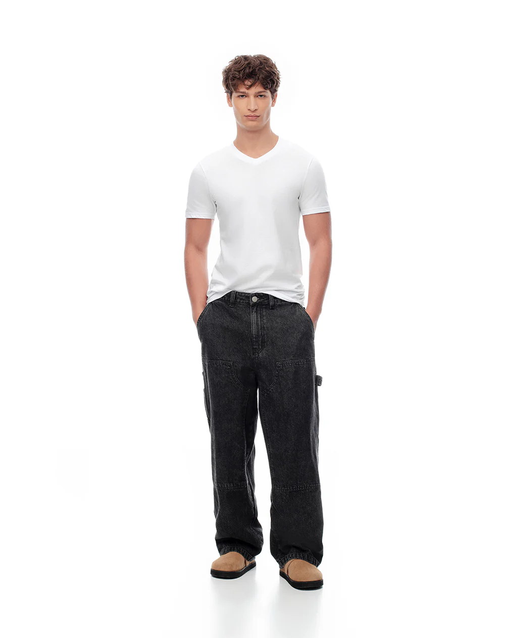 Camiseta slim algodón jersey x3unds blanca hombre - Image 3