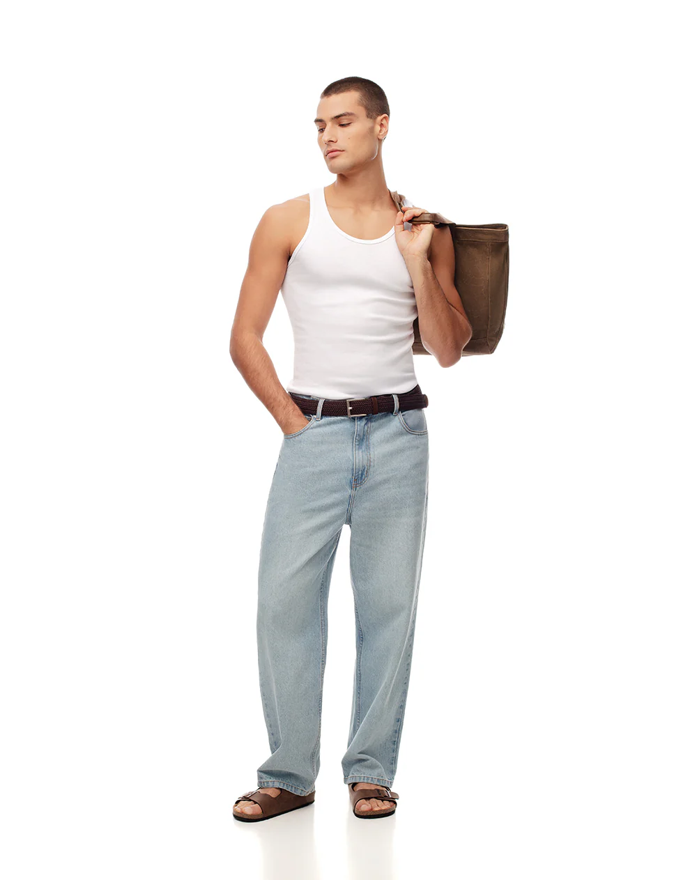 Camisilla slim algodón x2unds blanca hombre - Image 5