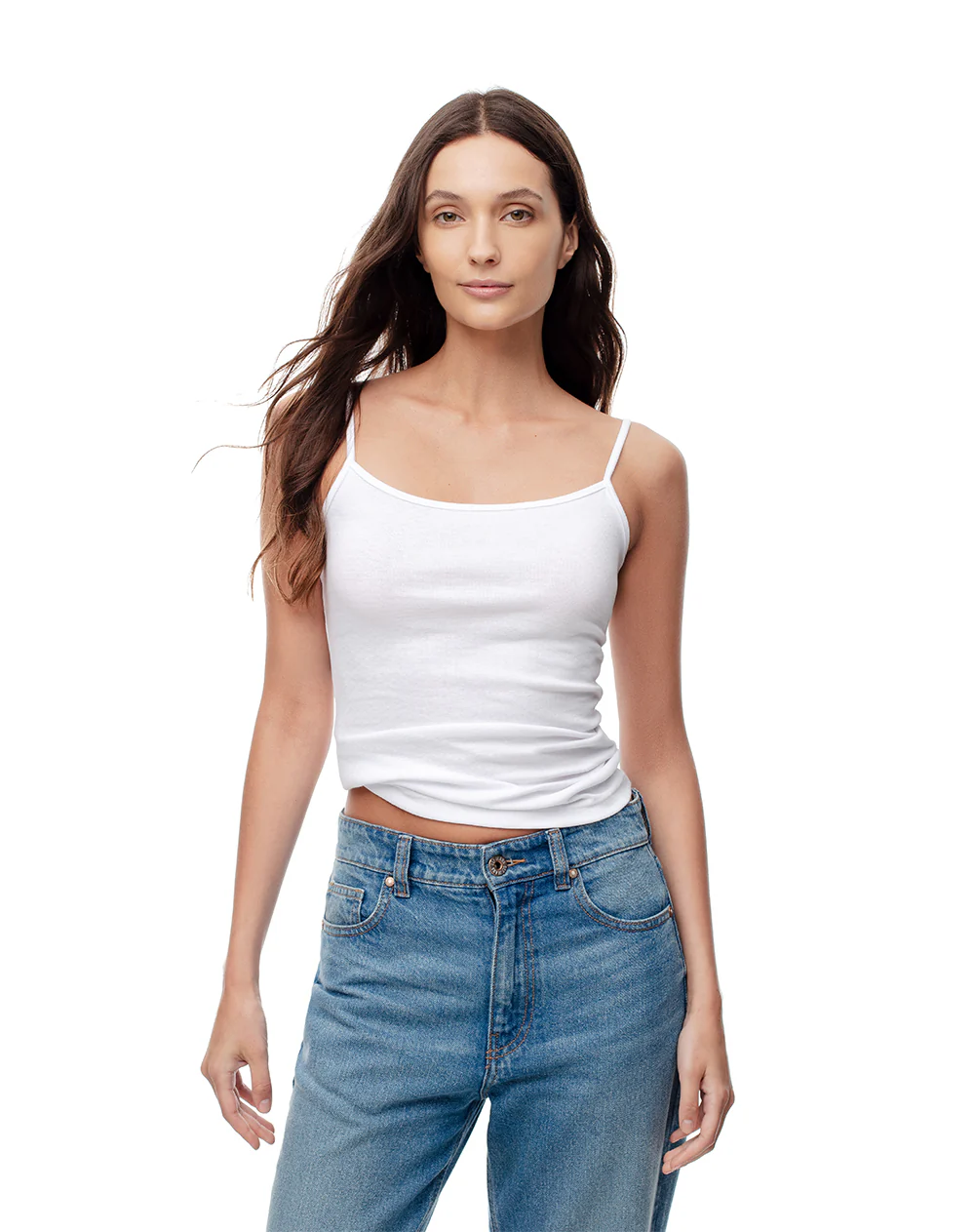 Camisilla slim algodón blanca mujer - Image 4