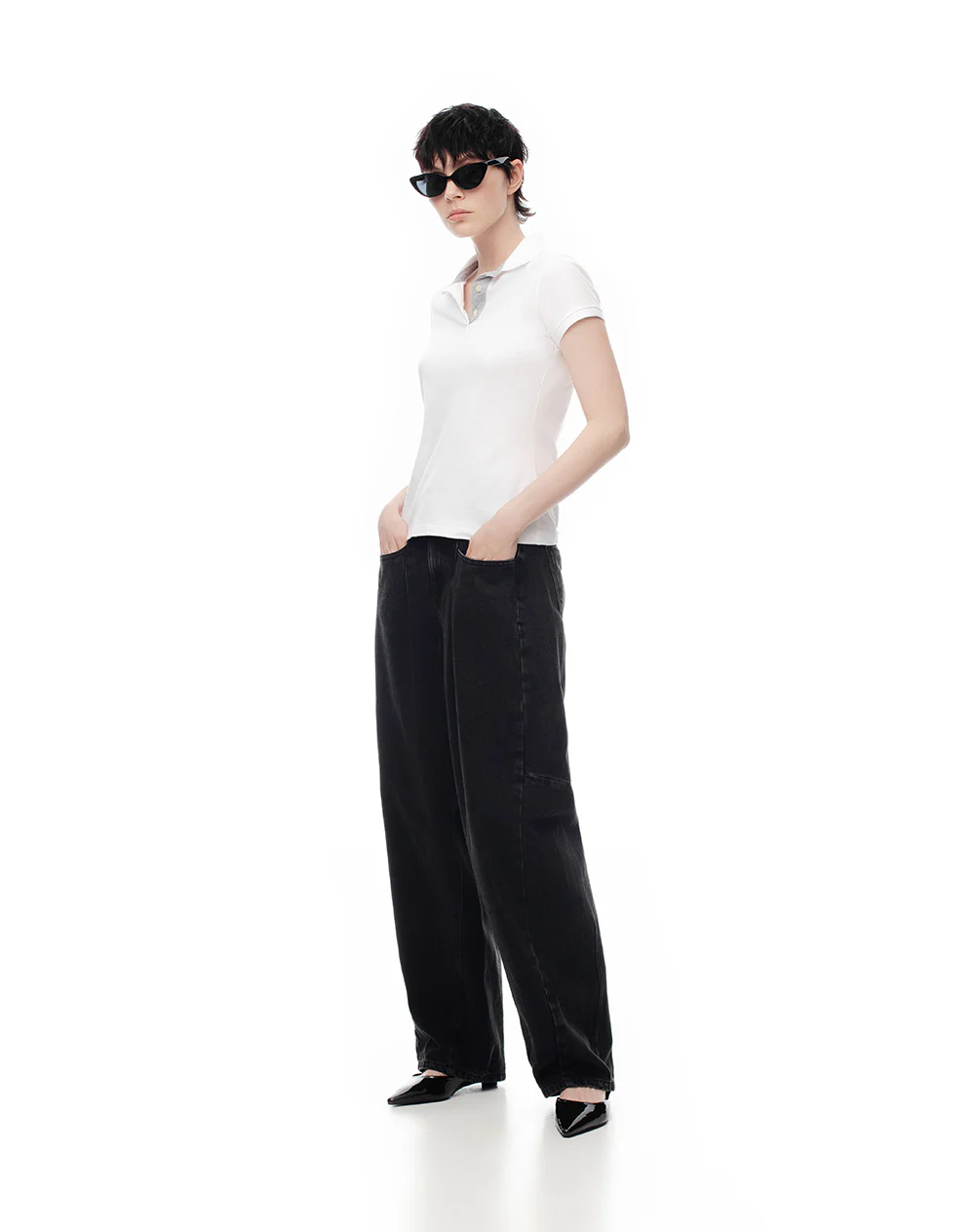 Polo slim algodón blanca mujer - Image 4