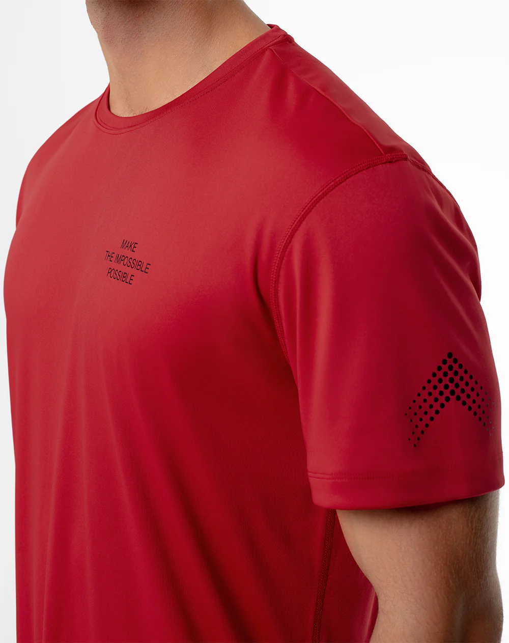 Camiseta deportiva control humedad roja hombre - Image 4