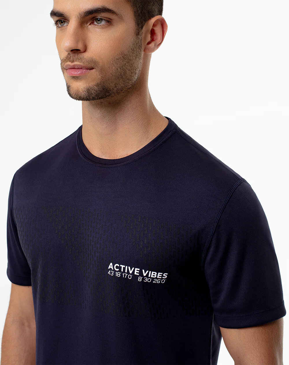 Camiseta deportiva control humedad azul hombre - Image 4