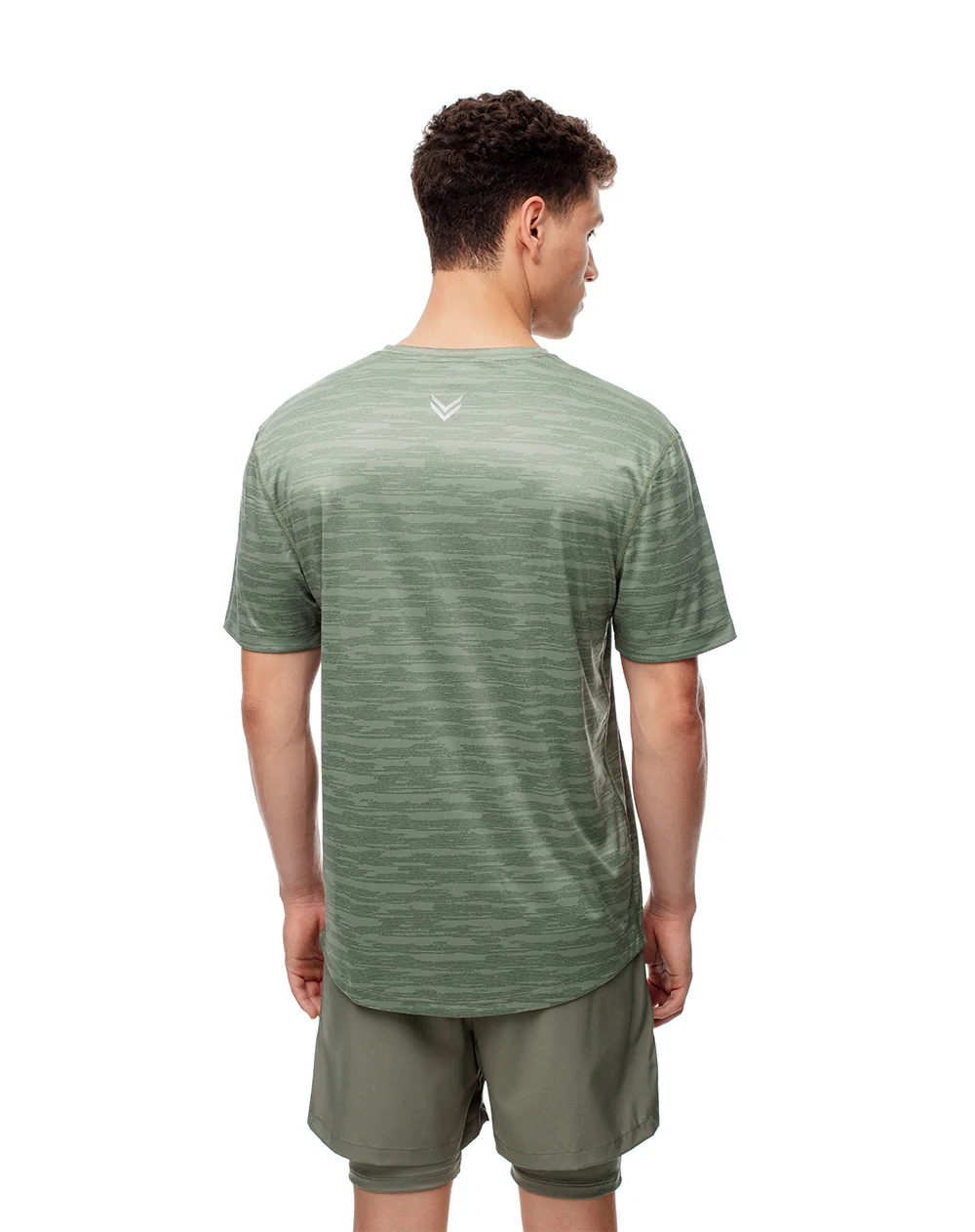 Camiseta deportiva control humedad verde hombre - Image 3