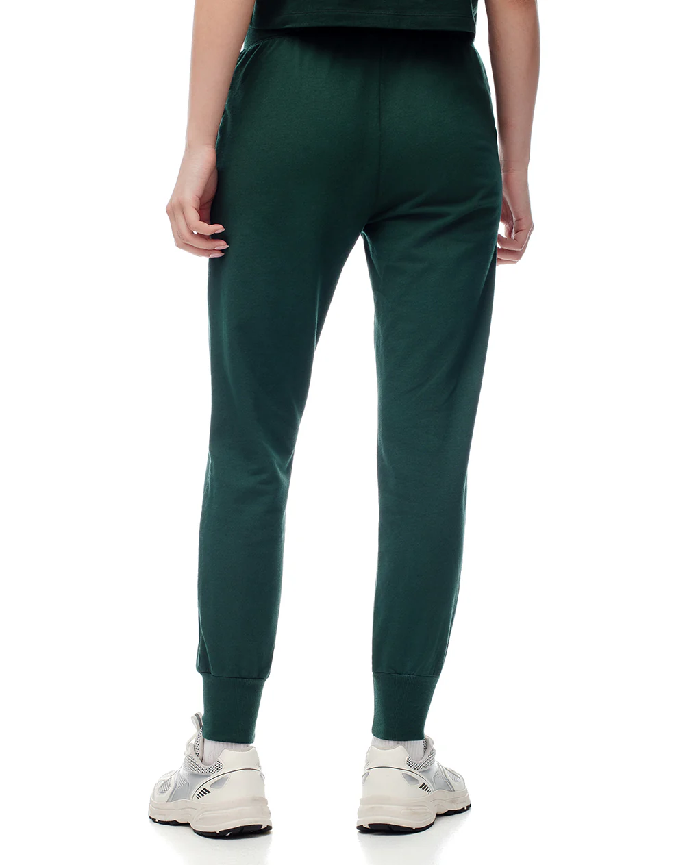 Jogger tiro medio algodón verde mujer - Image 2