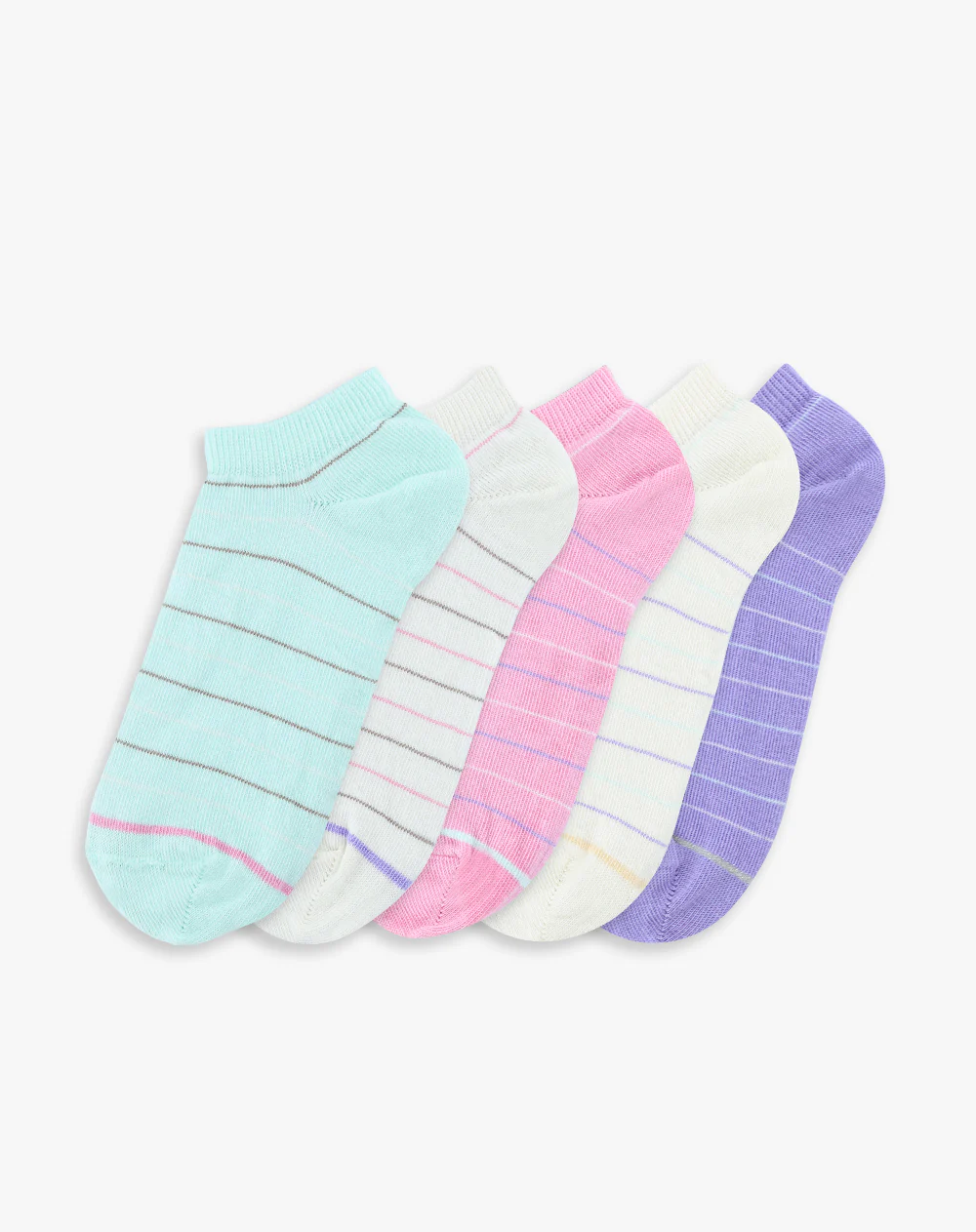 Medias niña tobillera corta pack x5 surtido