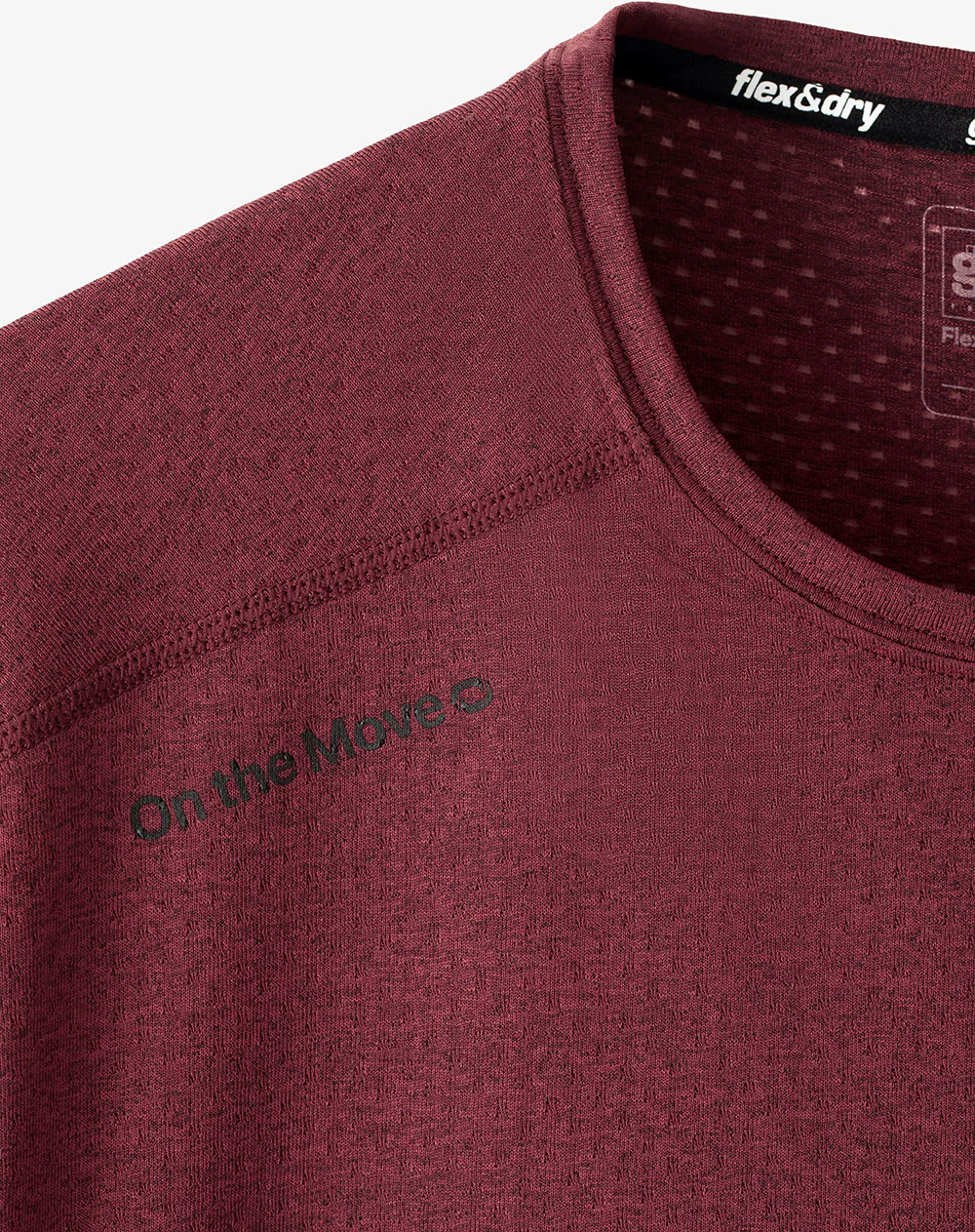 Camiseta deportiva control humedad vinotinto hombre - Image 7