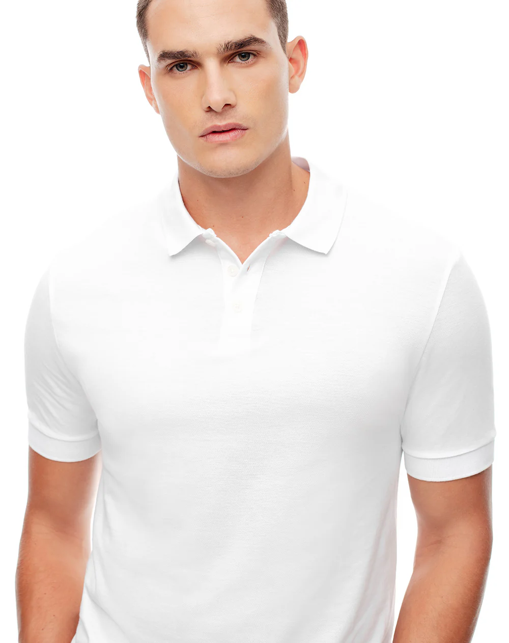 Polo slim algodón blanca hombre - Image 4