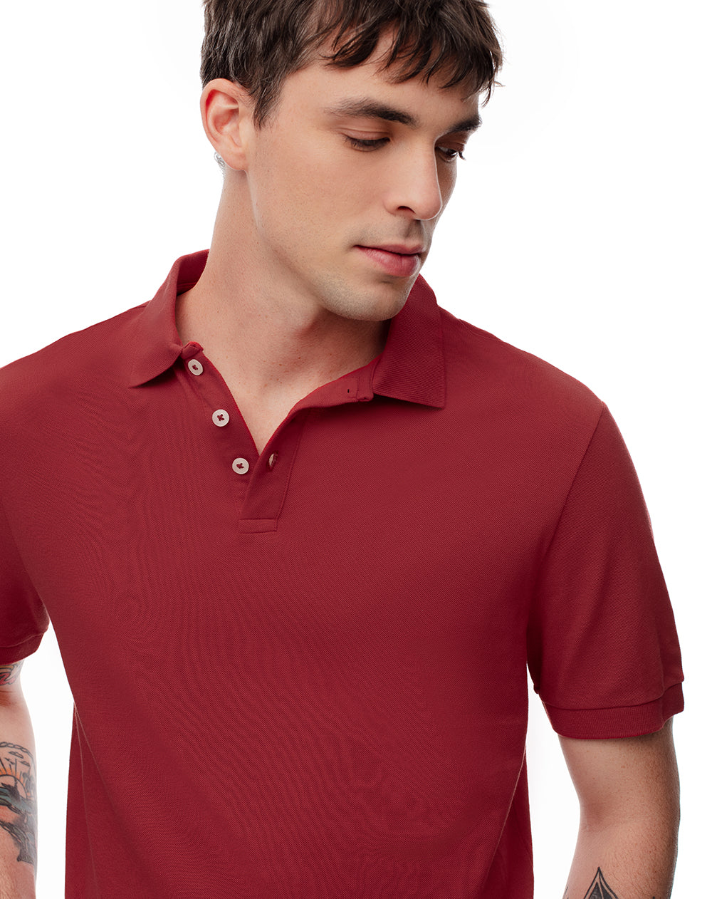 Polo slim algodón roja hombre - Image 4