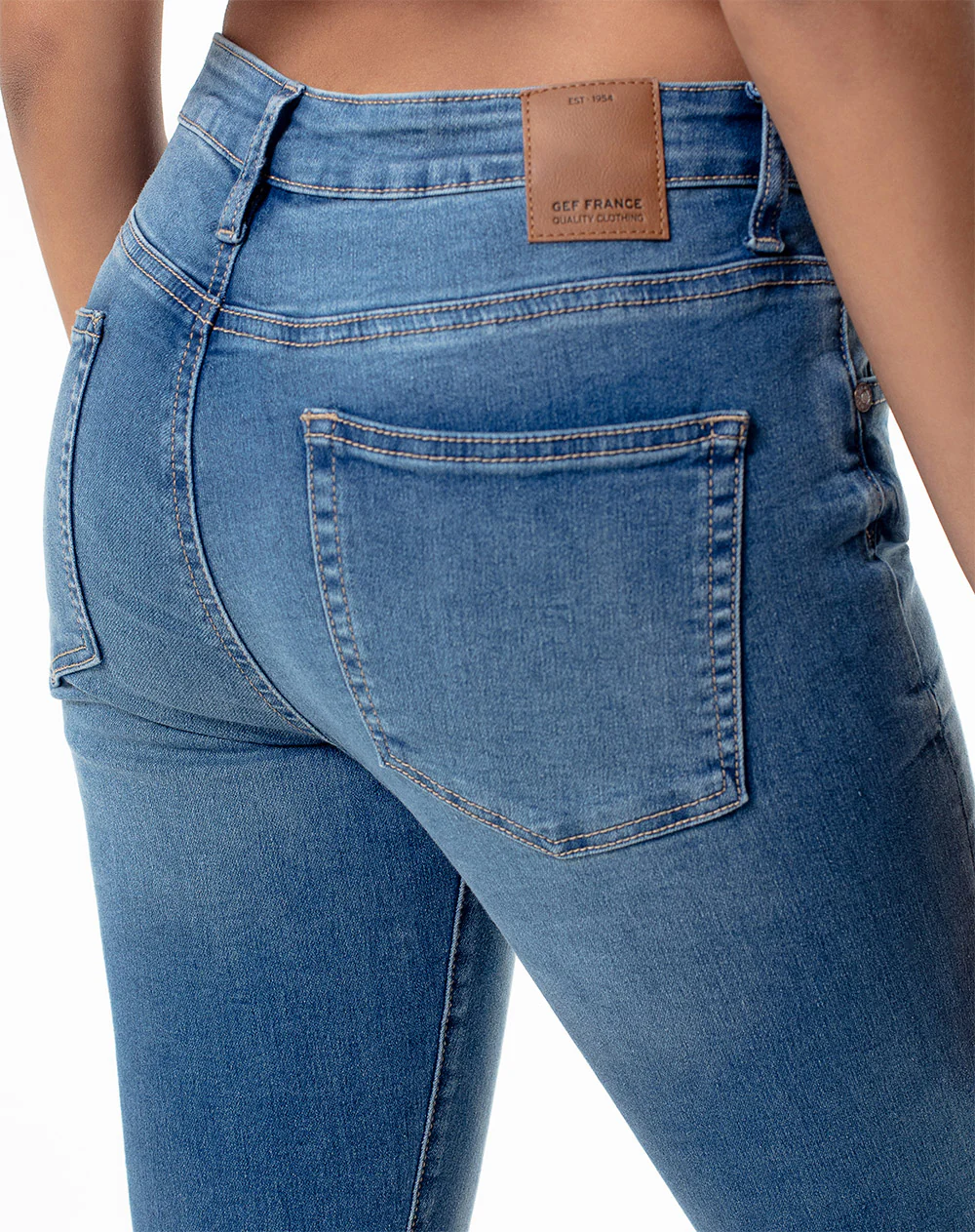 Jean súper skinny tiro medio índigo medio mujer - Image 3
