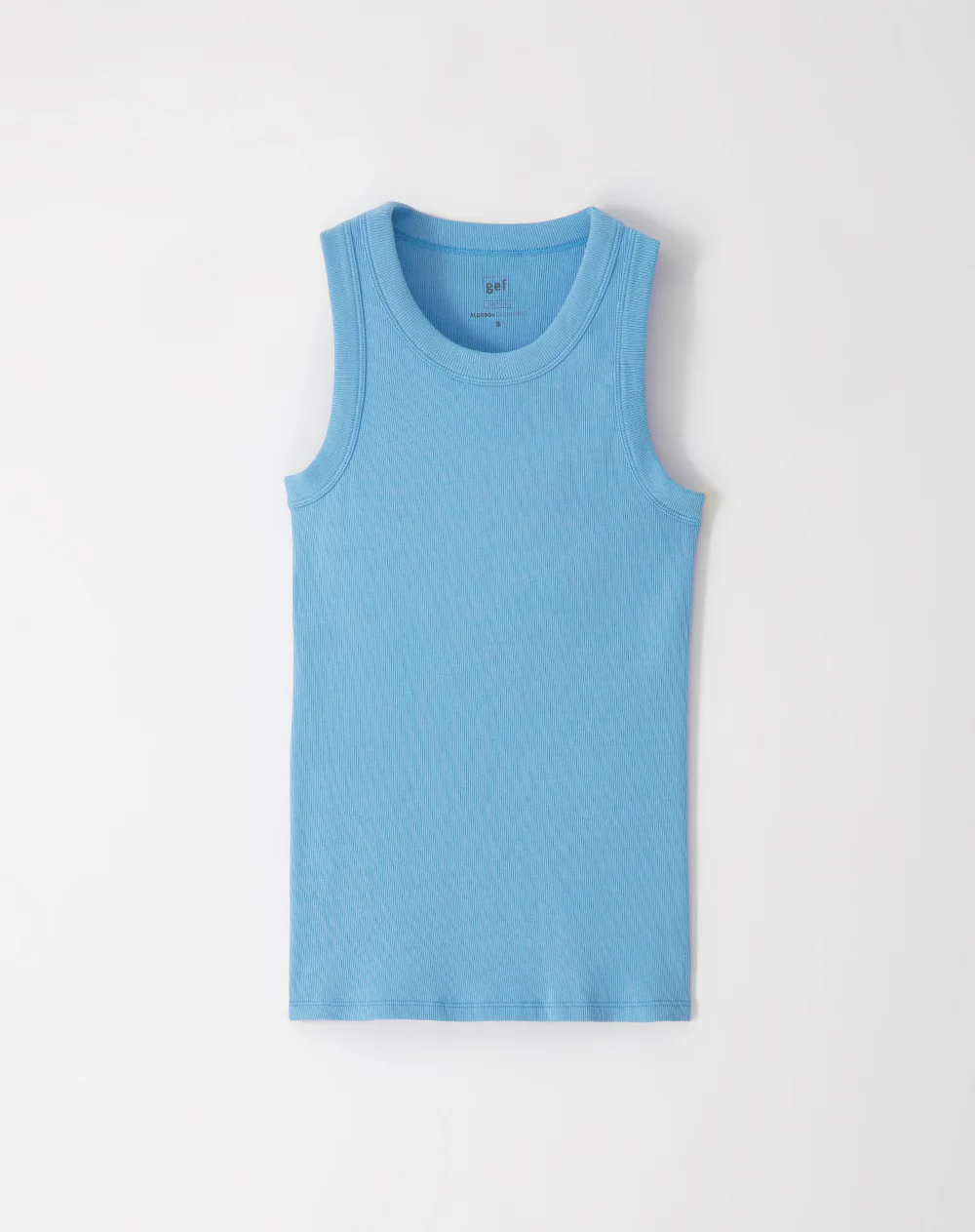 Camiseta esqueleto slim rib algodón azul mujer - Image 6