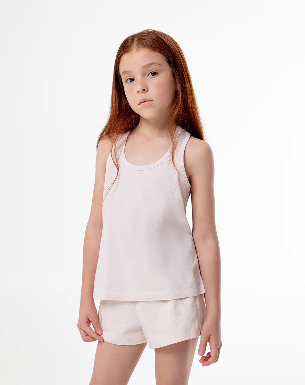 Blusa + short de pijama algodón rosa niña - Image 3