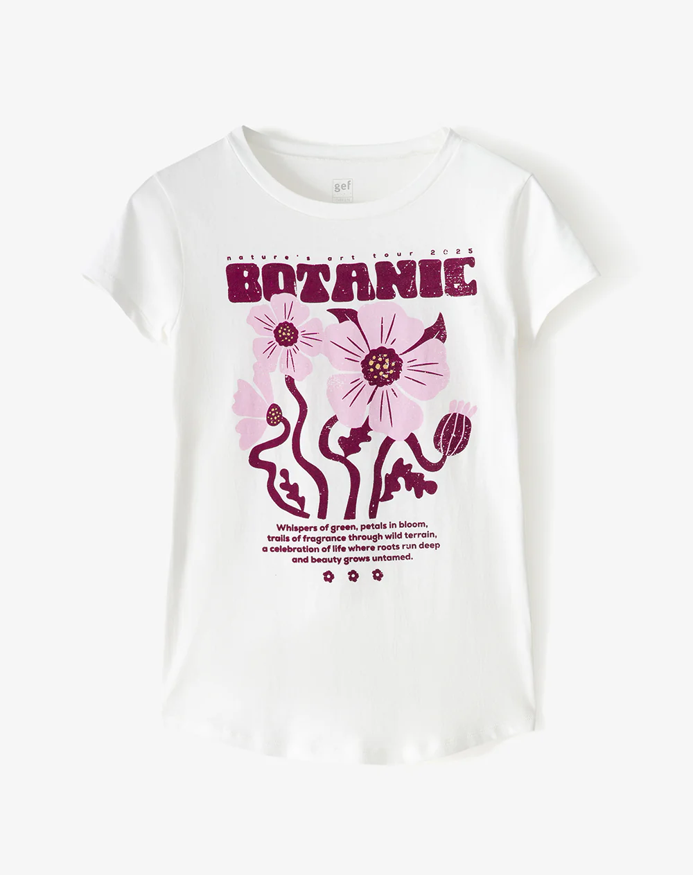 Camiseta regular algodón blanca estampada mujer - Image 5