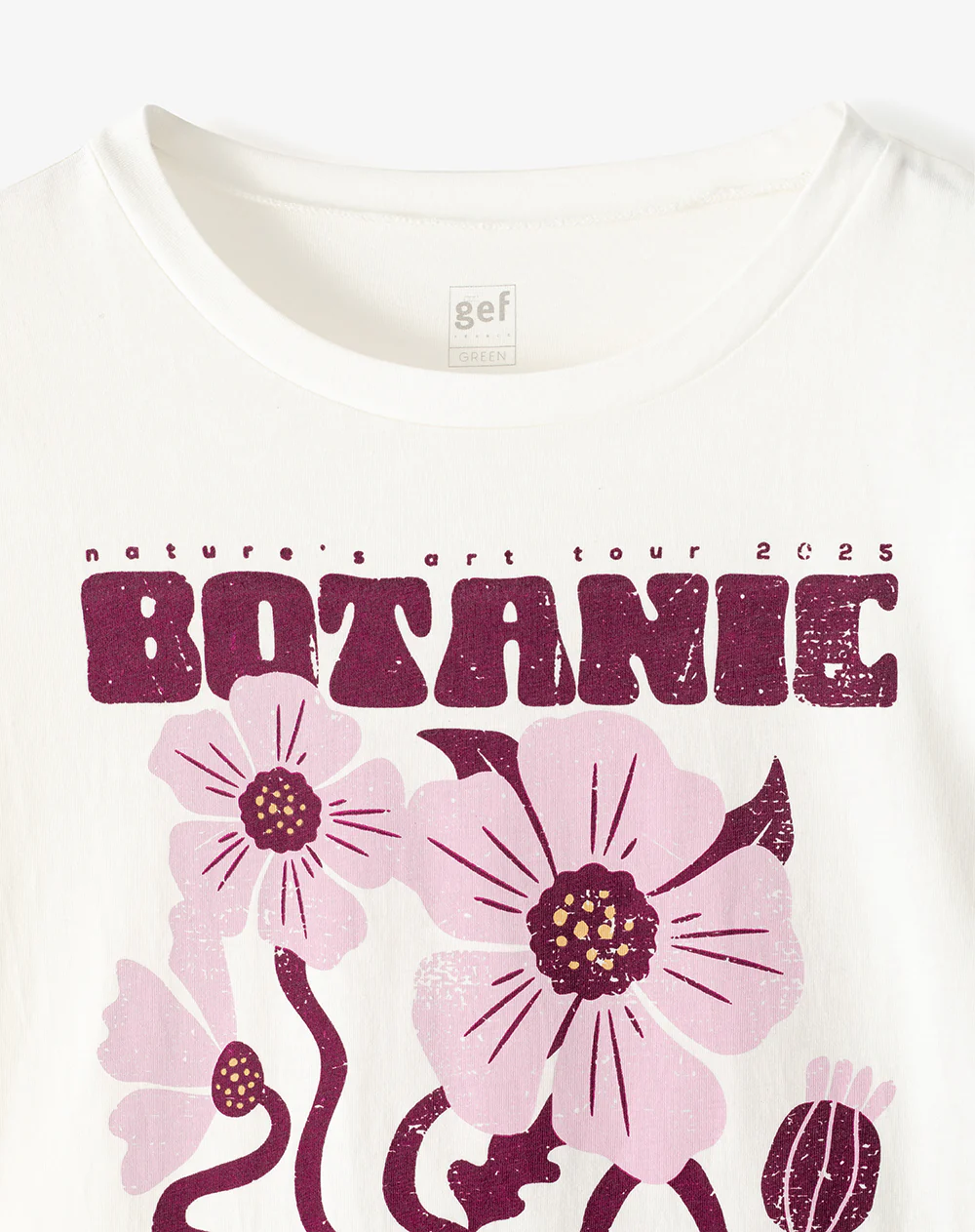Camiseta regular algodón blanca estampada mujer - Image 6