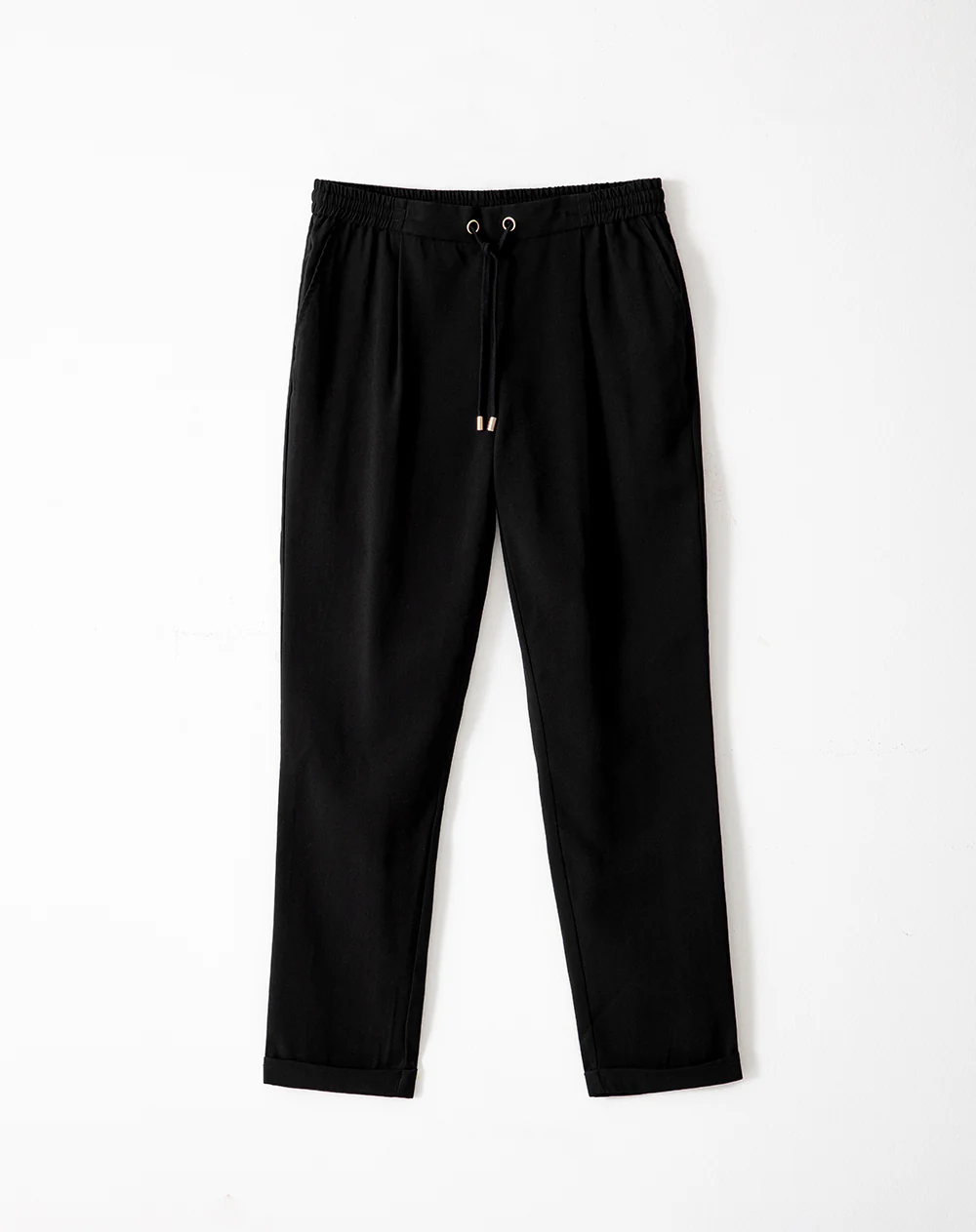 Pantalón recto tiro alto negro mujer - Image 6