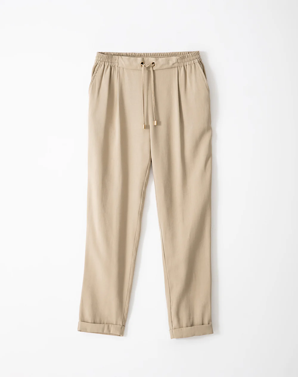 Pantalón recto tiro alto caqui mujer - Image 2