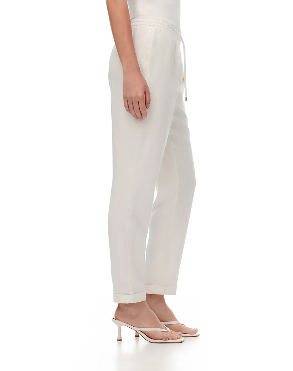 Pantalón recto tiro alto habano mujer - Image 5