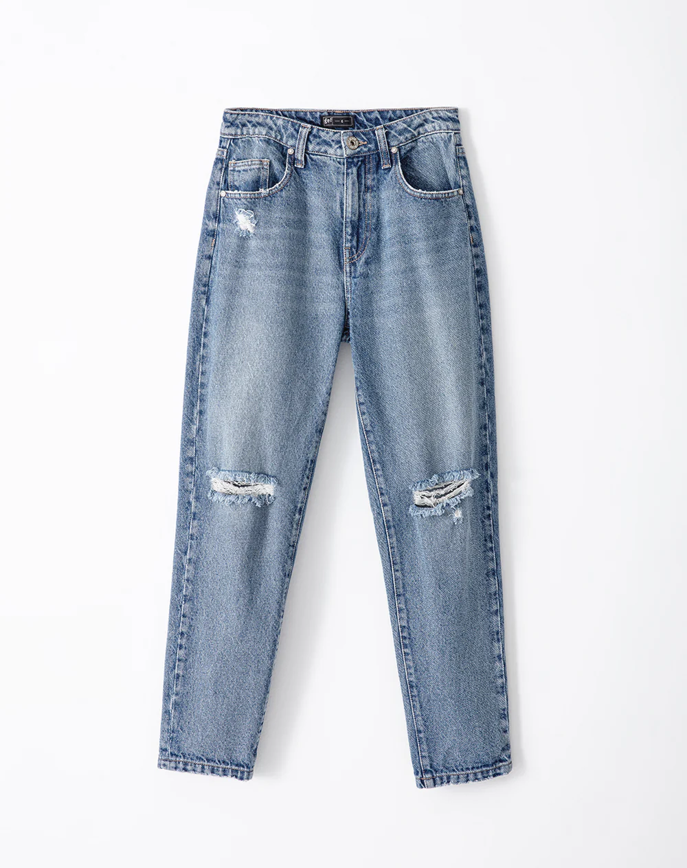 Jean mom fit alto medio índigo medio mujer - Image 6