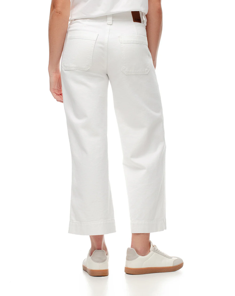 Jean culotte tiro medio blanco mujer - Image 4