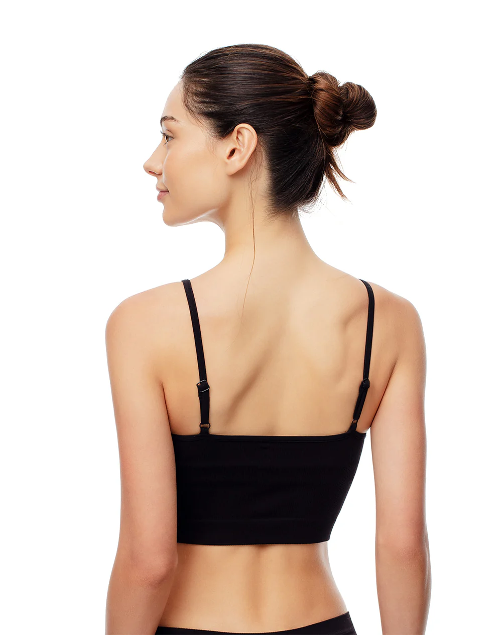 Crop top slim seamless negro mujer - Image 2