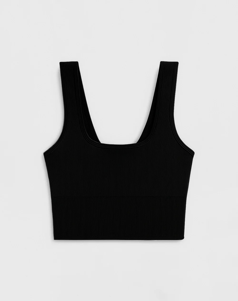 Top deportivo soporte medio seamless uso 2 en 1 negro - Image 7