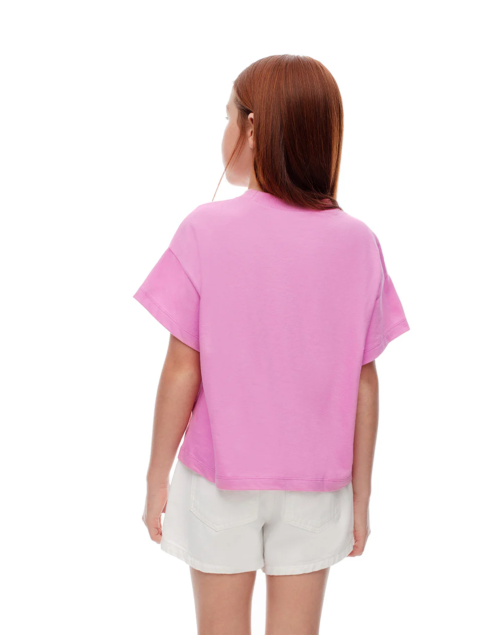 Camiseta regular algodón rosa estampada niña - Image 2