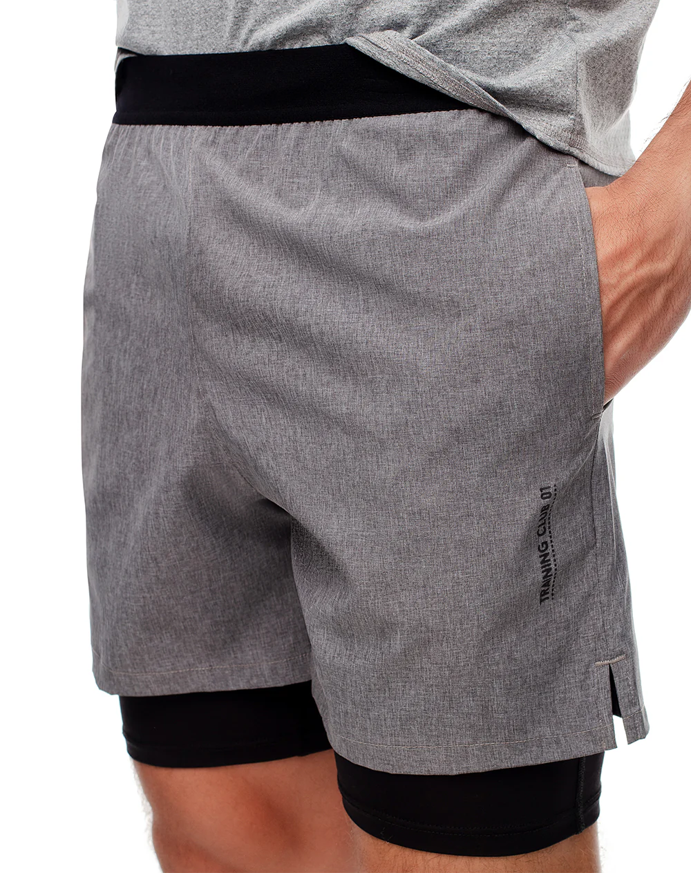 Pantaloneta deportiva ciclista interno gris hombre - Image 4