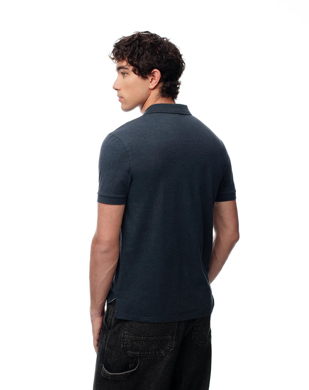 Polo slim algodón azul hombre - Image 2