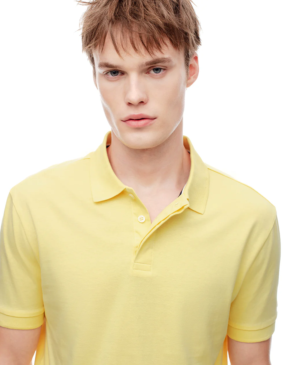 Polo slim algodón amarilla hombre - Image 3