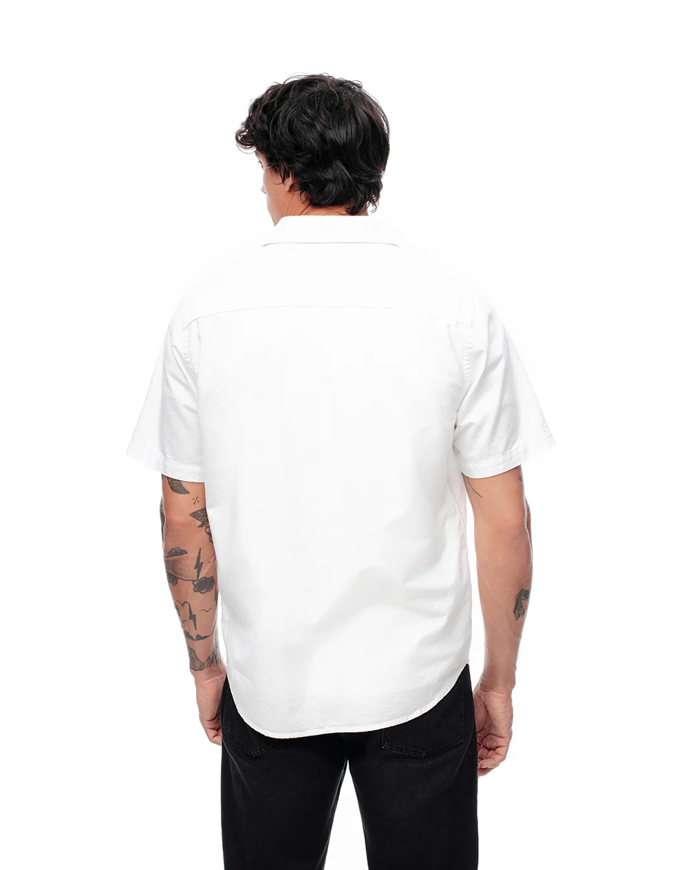 Camisa manga corta regular algodón blanca hombre - Image 2