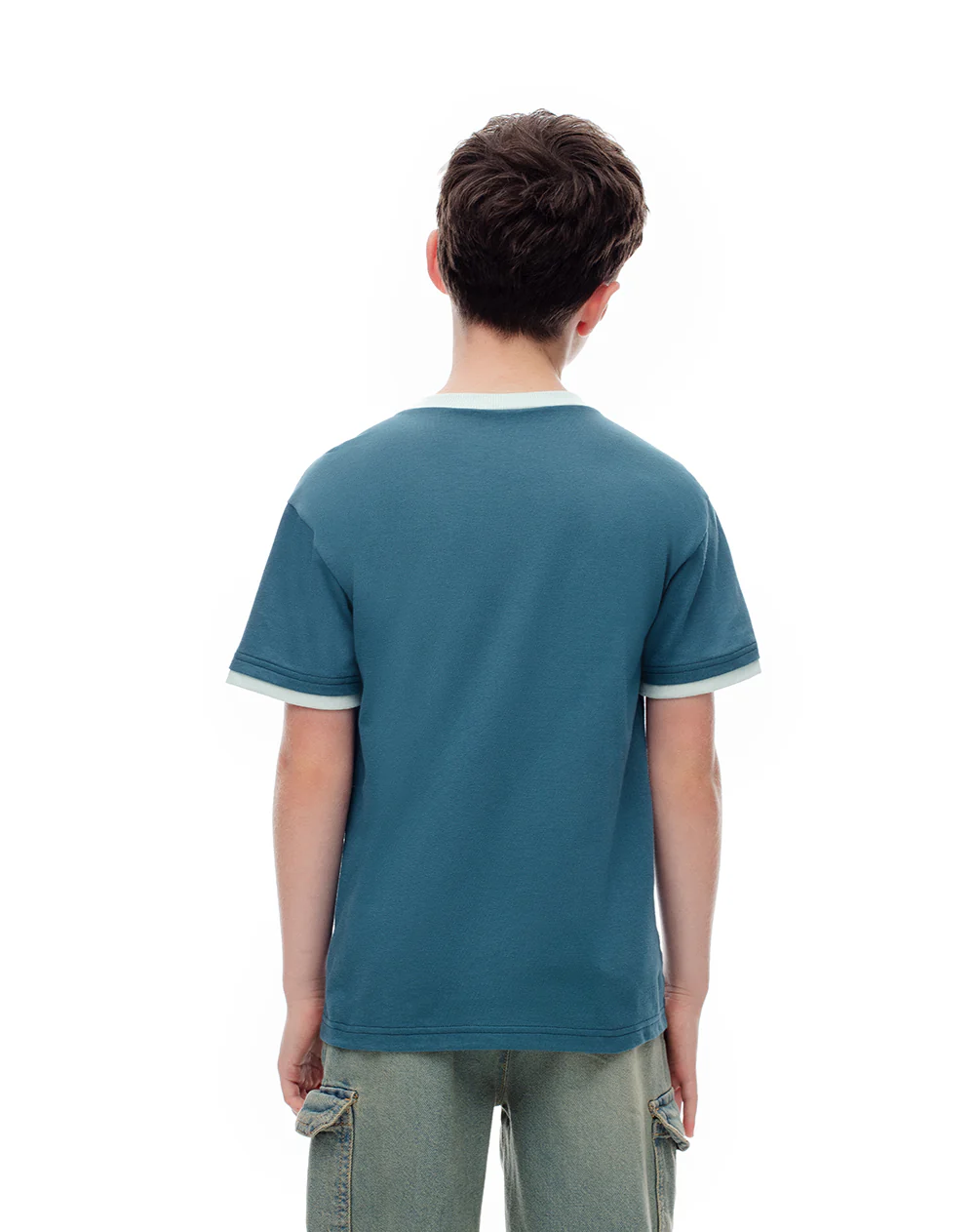 Camiseta regular algodón verde estampada niño - Image 2