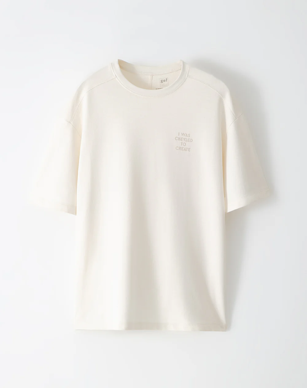 Camiseta oversize algodón vainilla hombre - Image 5