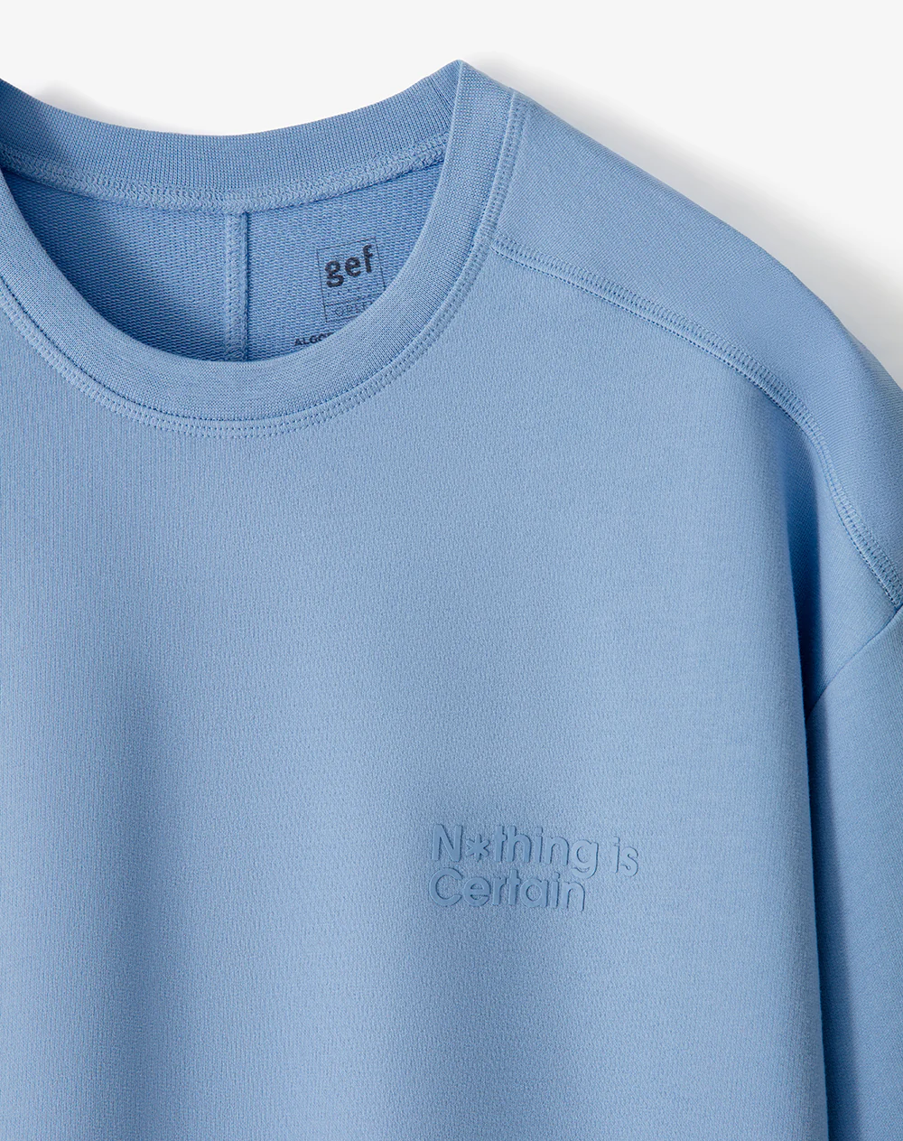 Camiseta oversize algodón azul hombre - Image 6