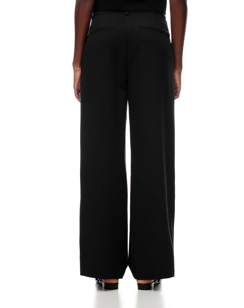 Pantalón wide leg tiro alto negro mujer - Image 3
