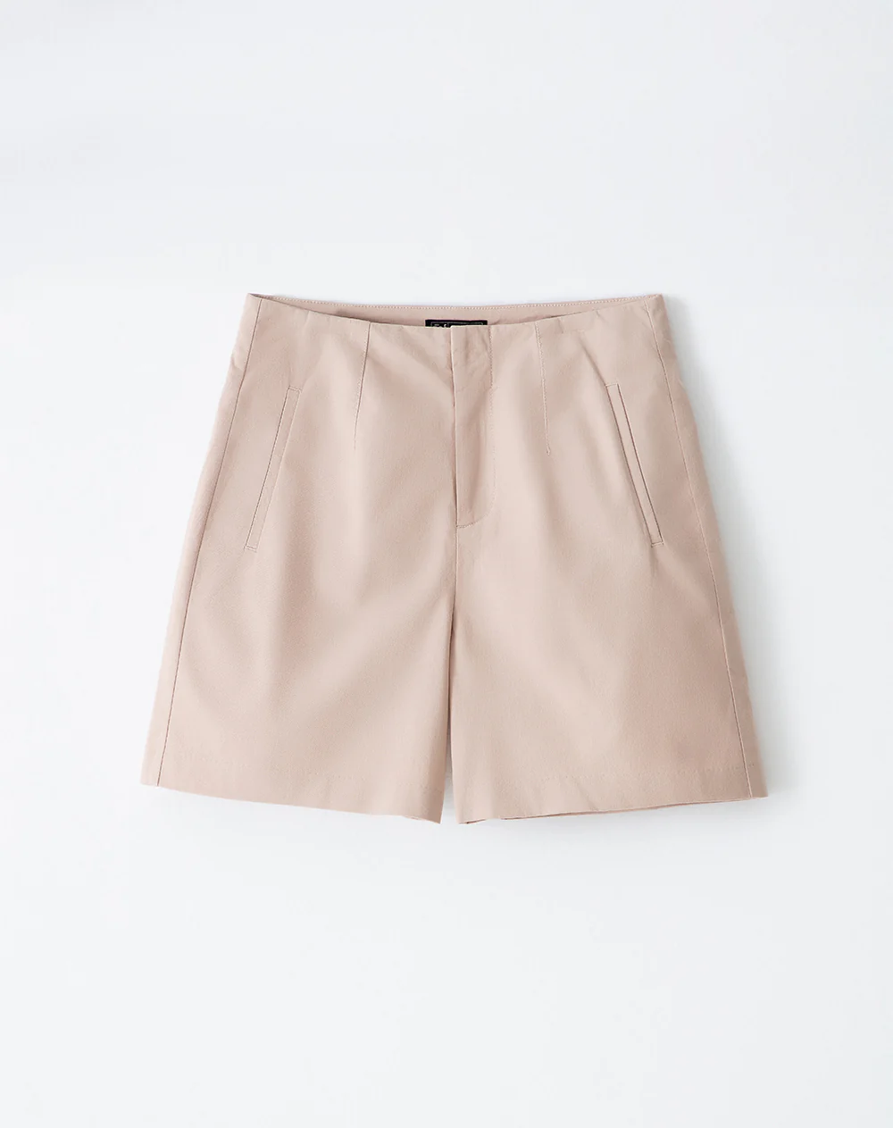 Short tiro alto algodón caqui mujer - Image 5
