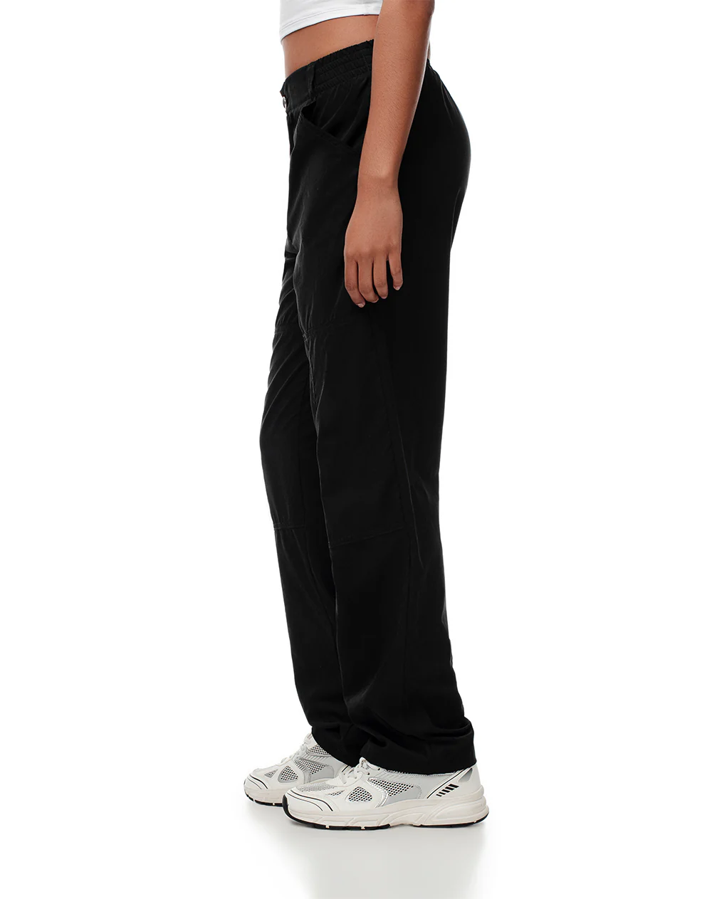 Pantalón recto tiro medio negro mujer - Image 6