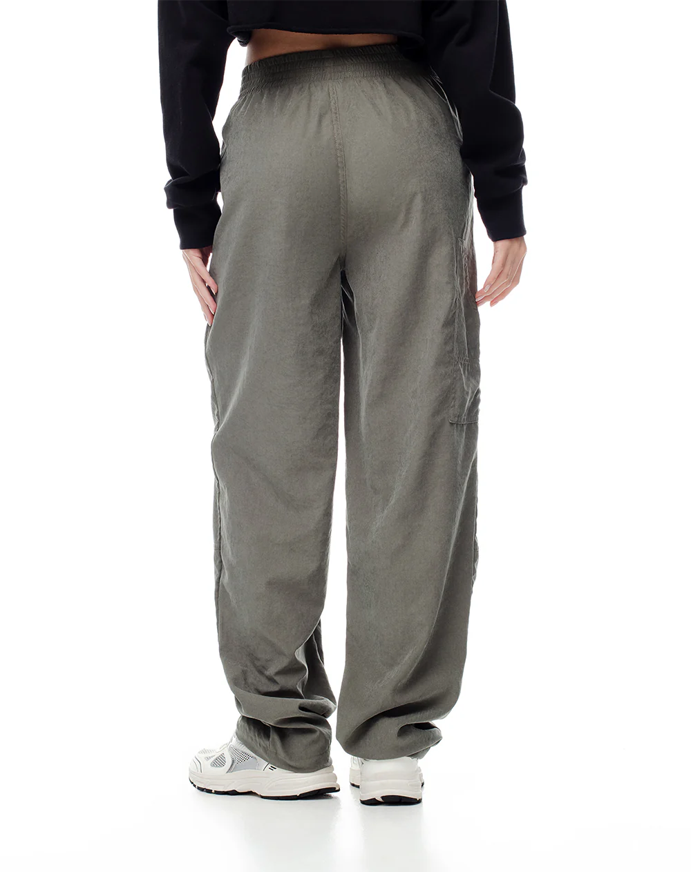 Pantalón recto tiro medio verde mujer - Image 4
