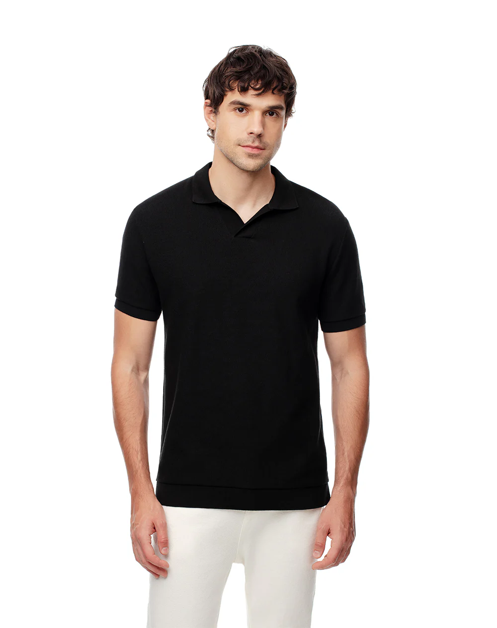 Polo regular algodón negra hombre - Image 4