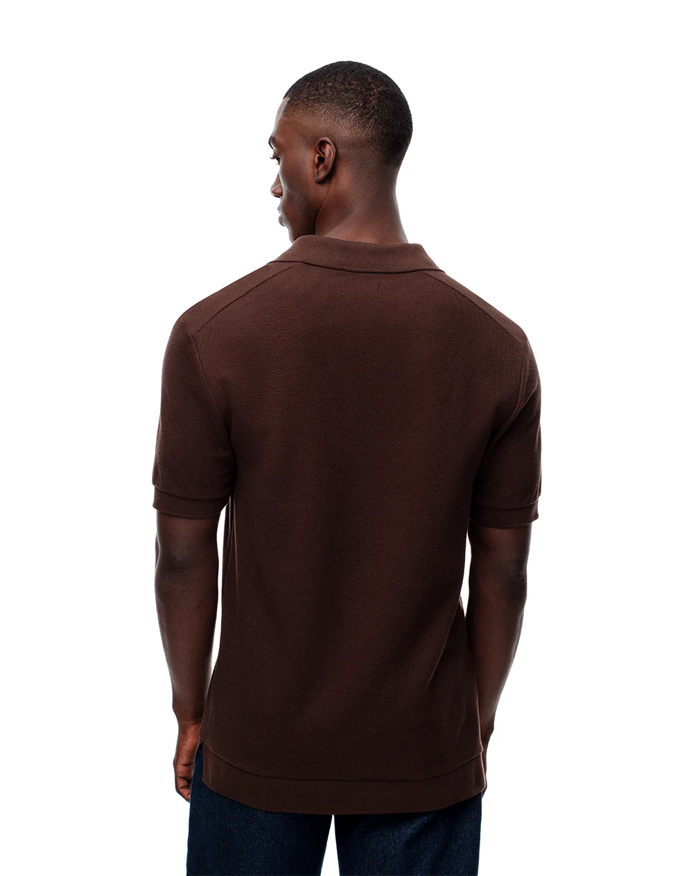 Polo regular algodón chocolate hombre - Image 2
