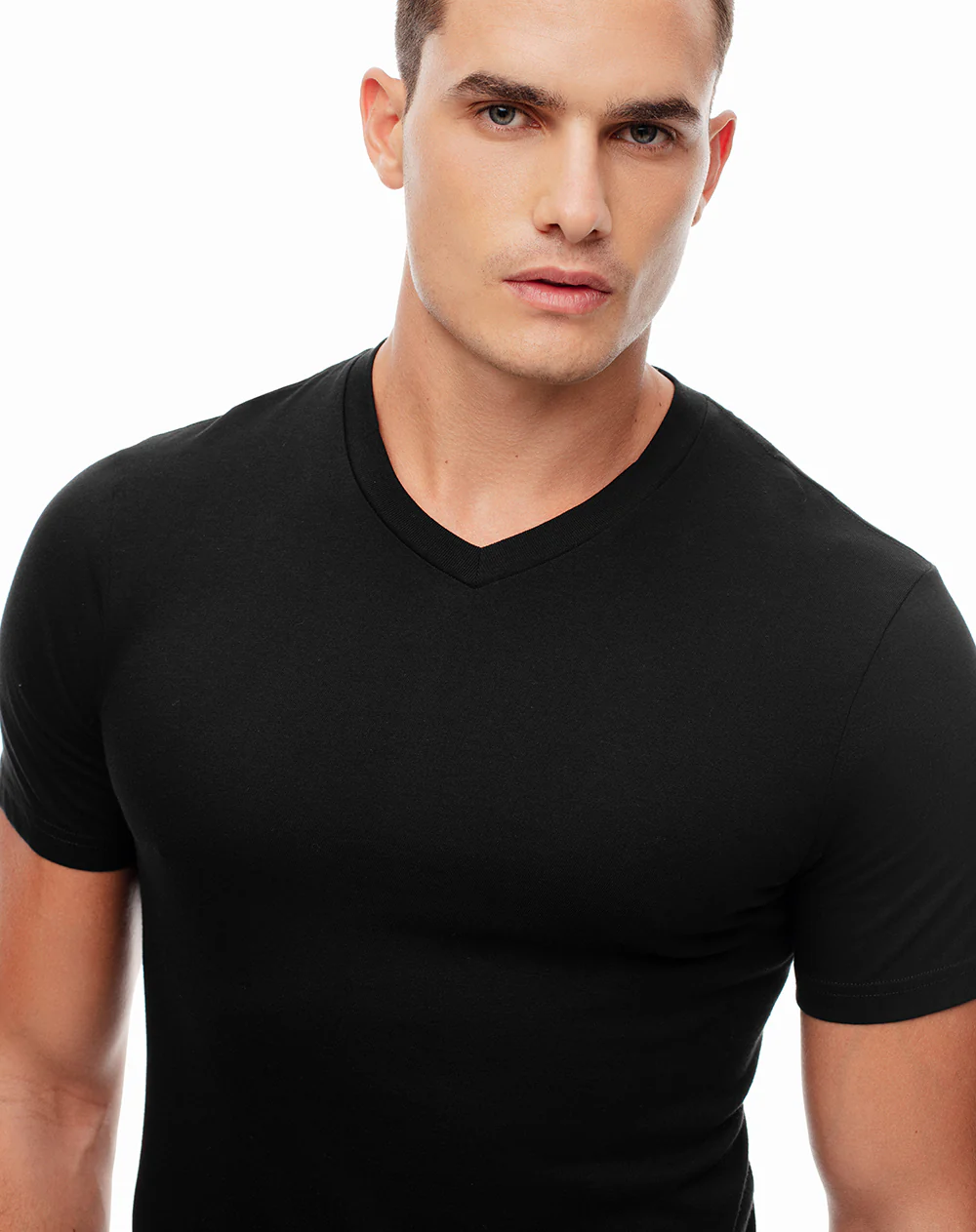 Camiseta slim algodón jersey x2unds negra hombre - Image 4