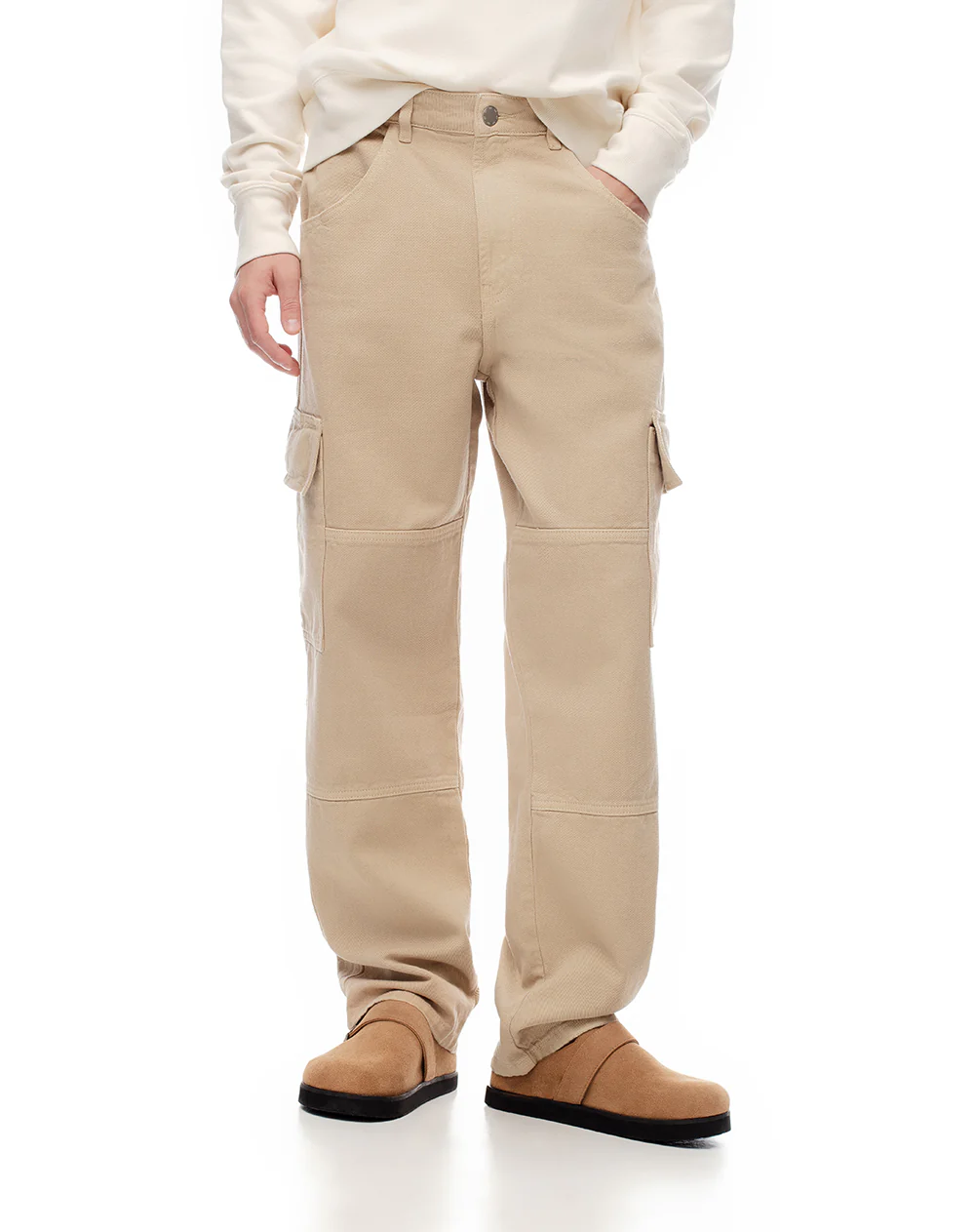 Jean cargo recto caqui hombre - Image 3
