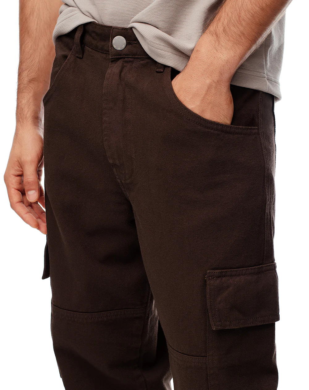 Jean cargo recto chocolate hombre - Image 3