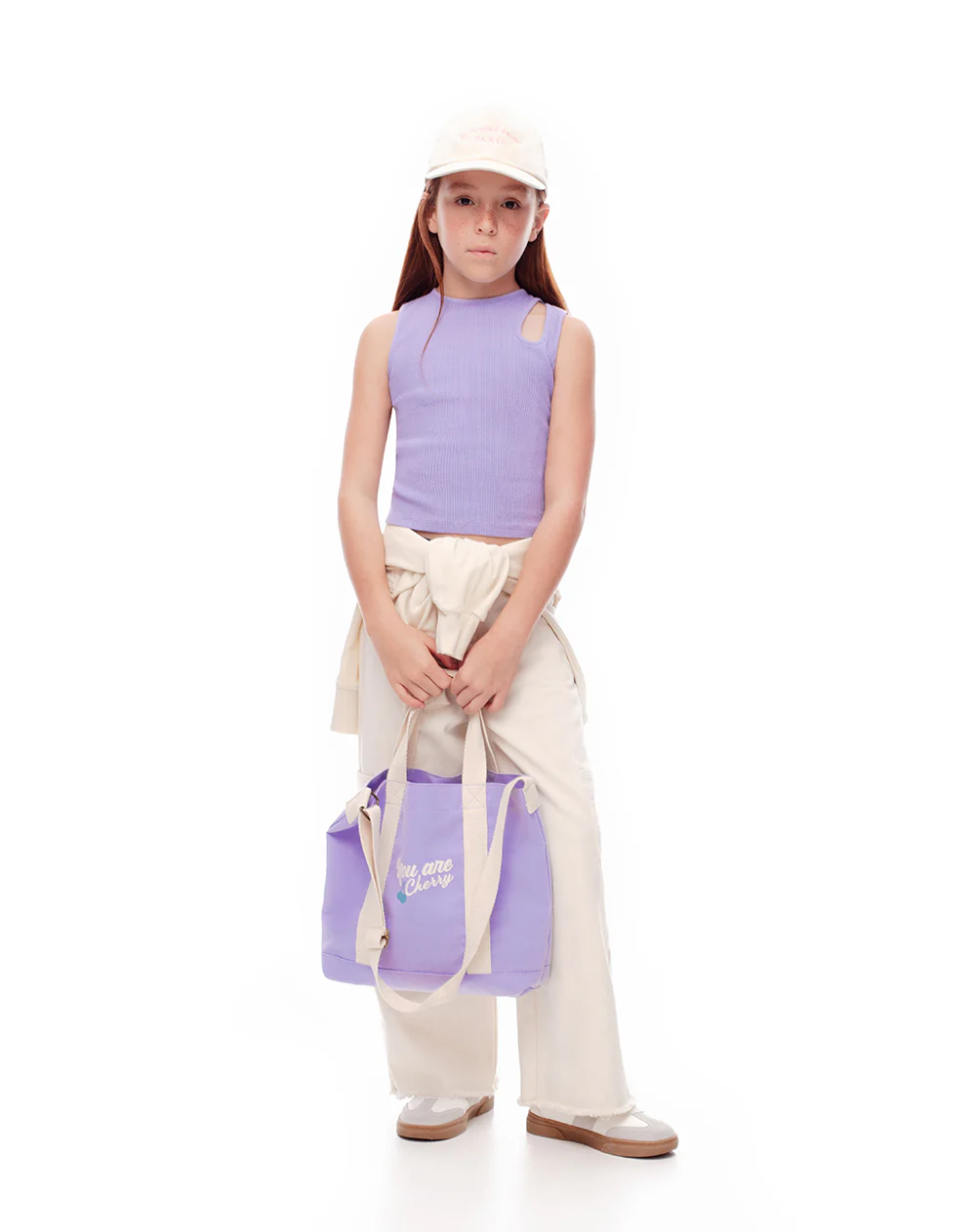 Camiseta esqueleto slim rib algodón lavanda niña - Image 2