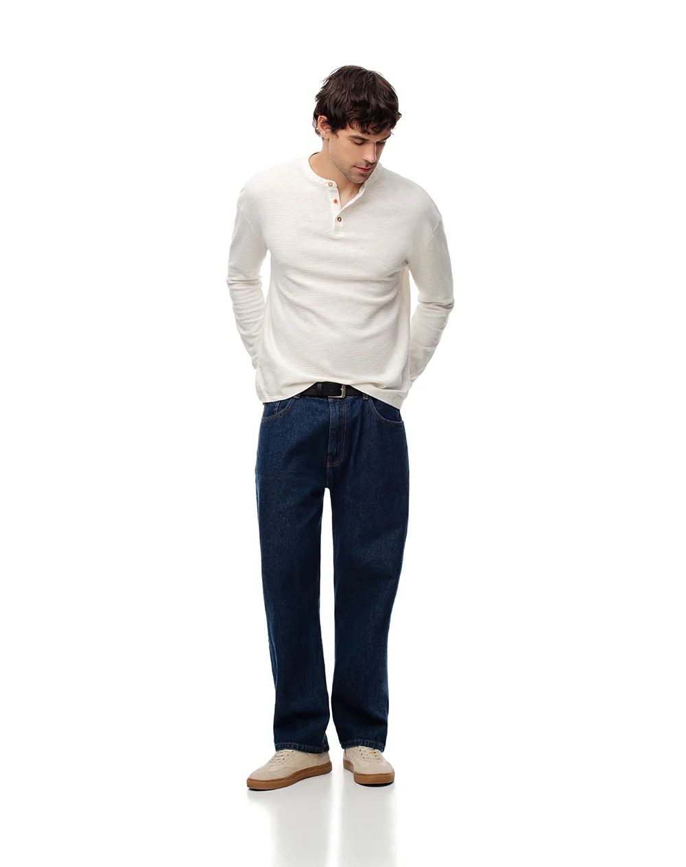 Camibuzo regular algodón vainilla hombre - Image 4