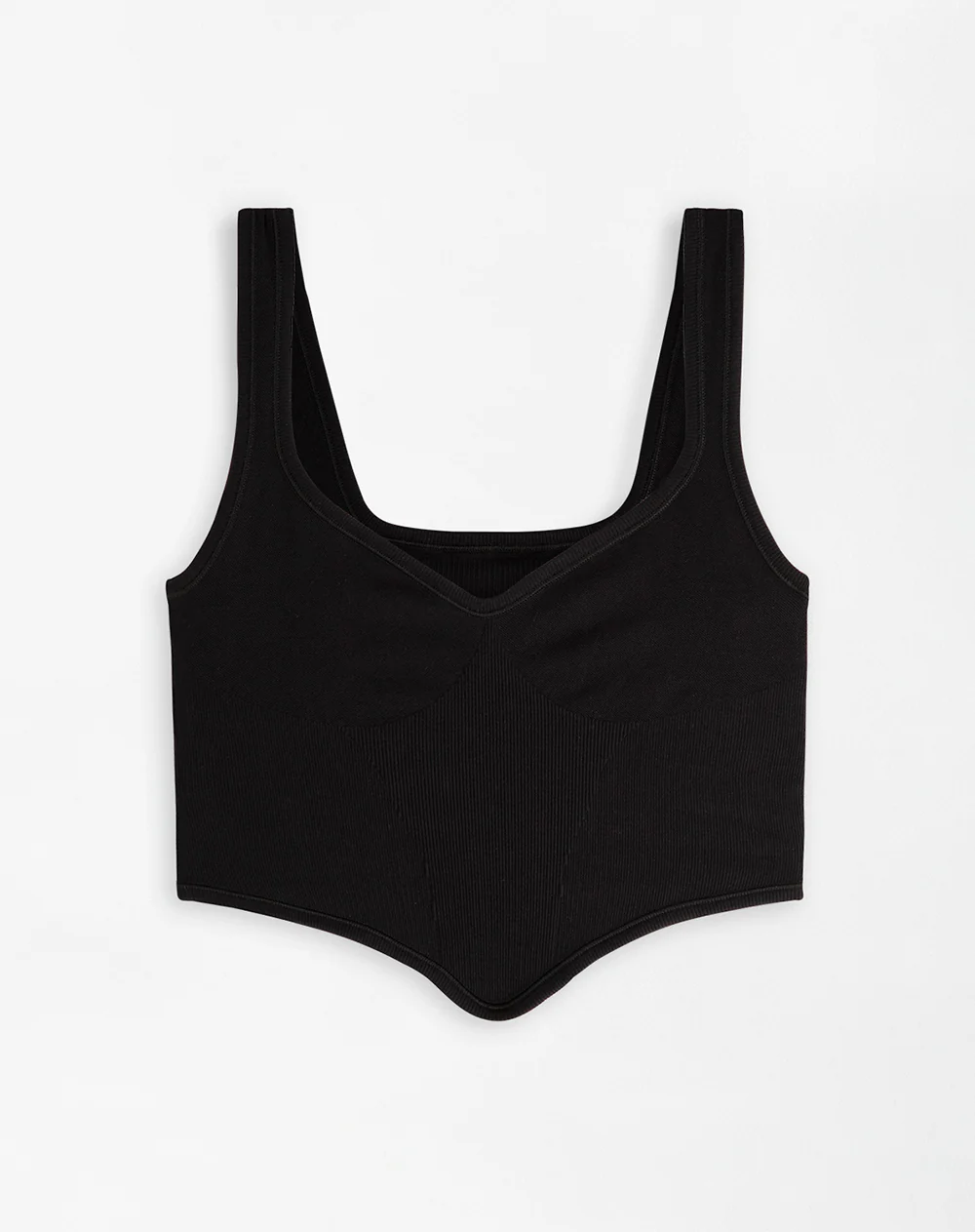 Crop top slim seamless negra mujer - Image 6