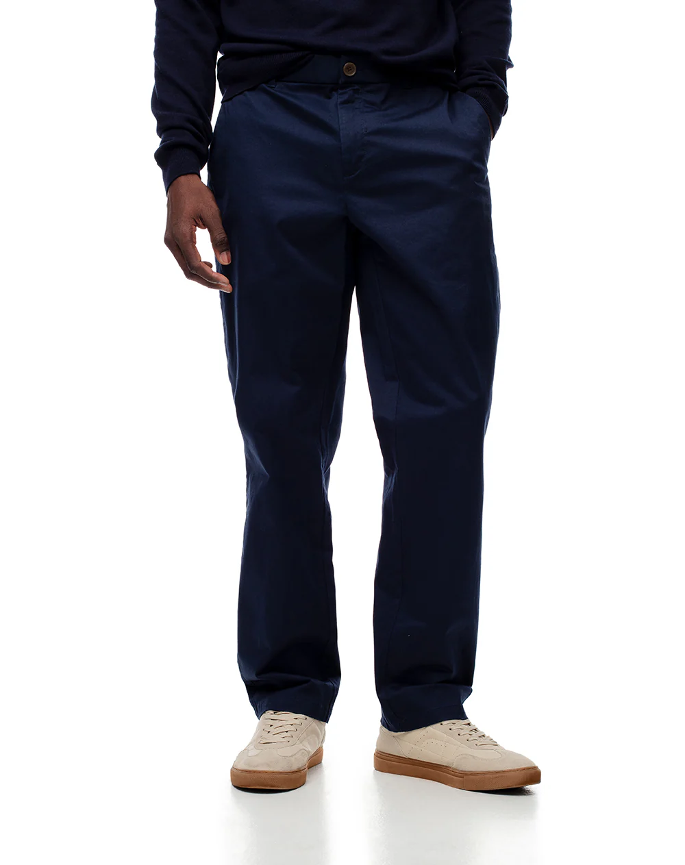Pantalón chino algodón azul hombre - Image 3