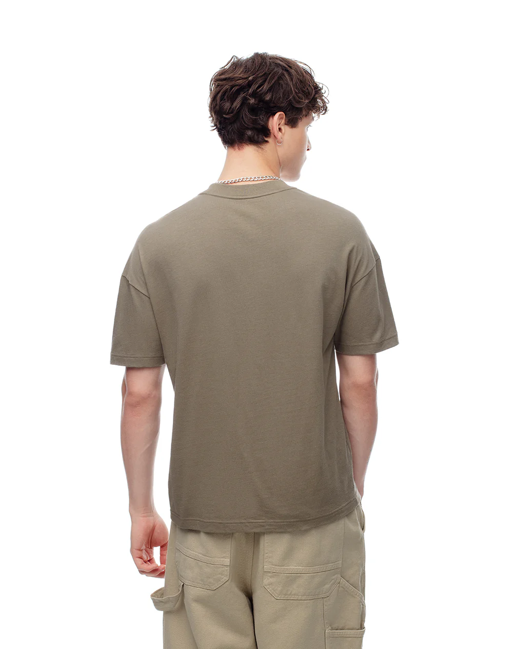 Camiseta regular algodón café hombre - Image 2