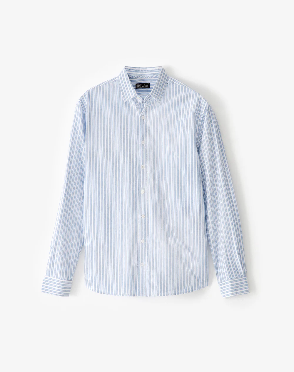 Camisa manga larga regular algodón rayas hombre - Image 5