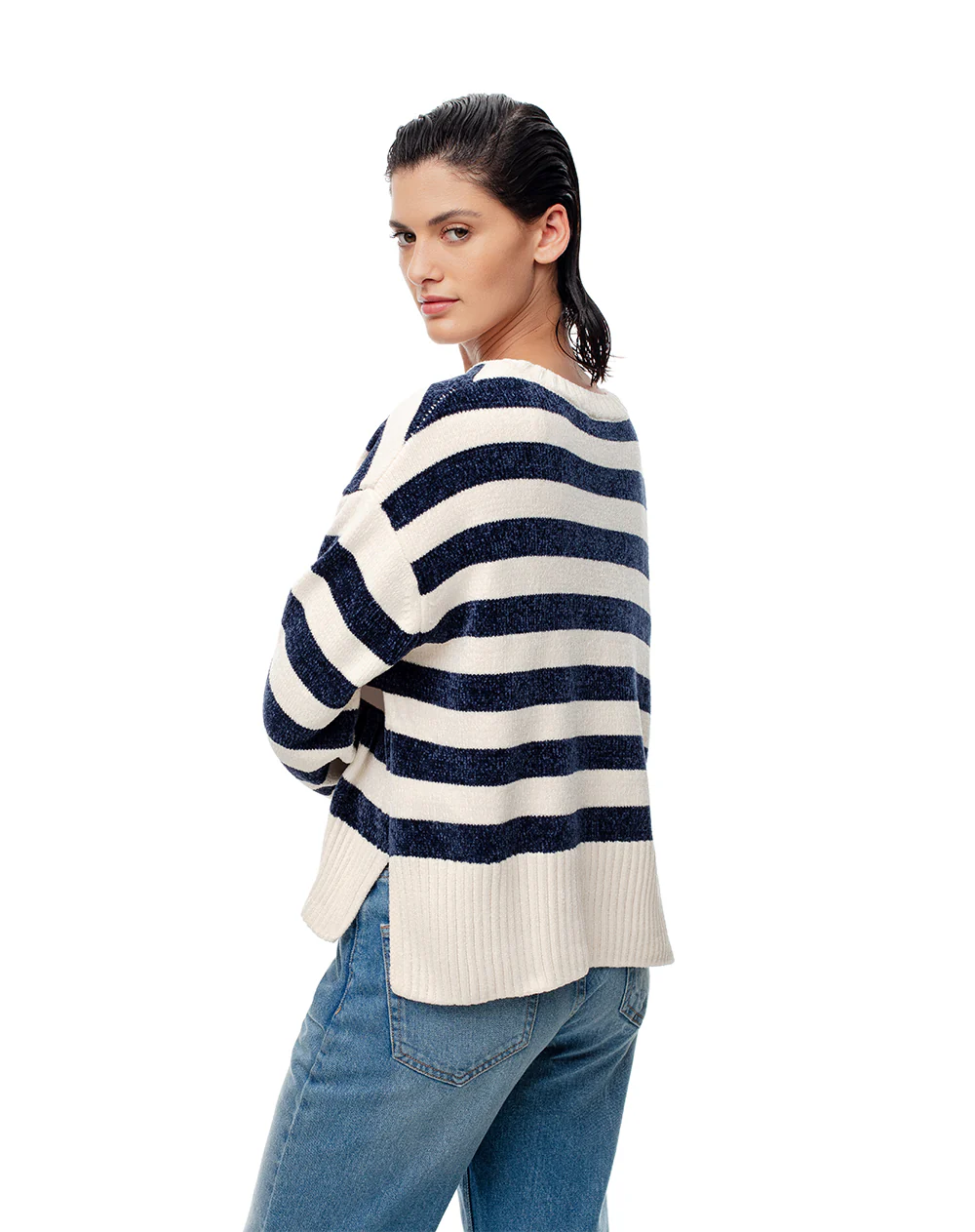 Suéter oversize rayas mujer - Image 2