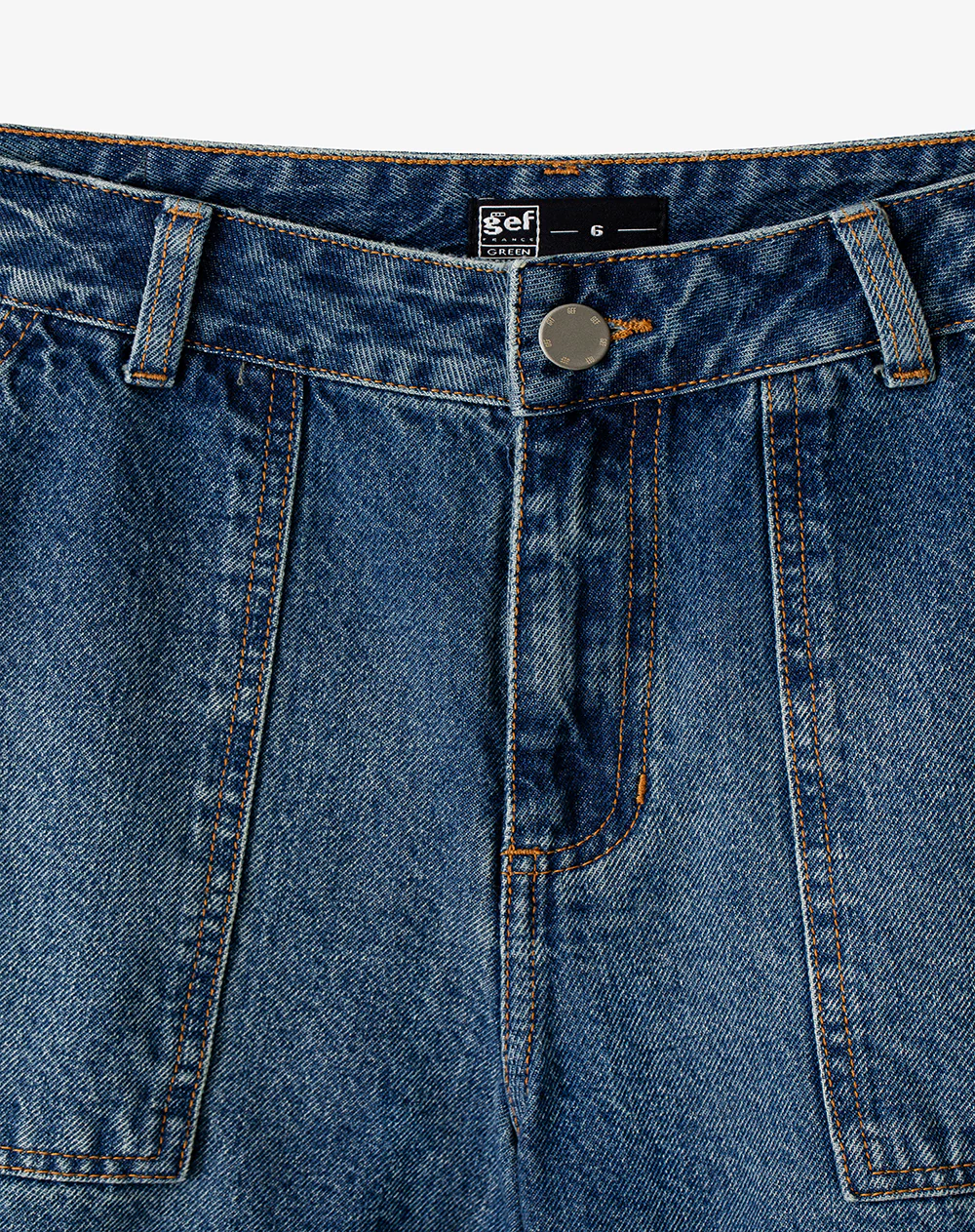 Short tiro alto denim índigo oscuro mujer - Image 8