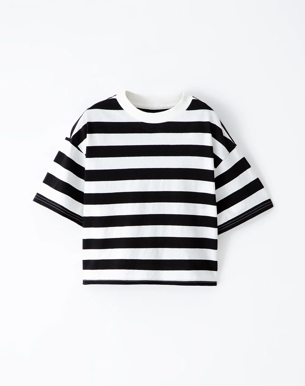 Camiseta oversize algodón rayas niña - Image 5